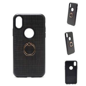 Black Etch Gold Ring Stand case for iPhone 10 🖤💛